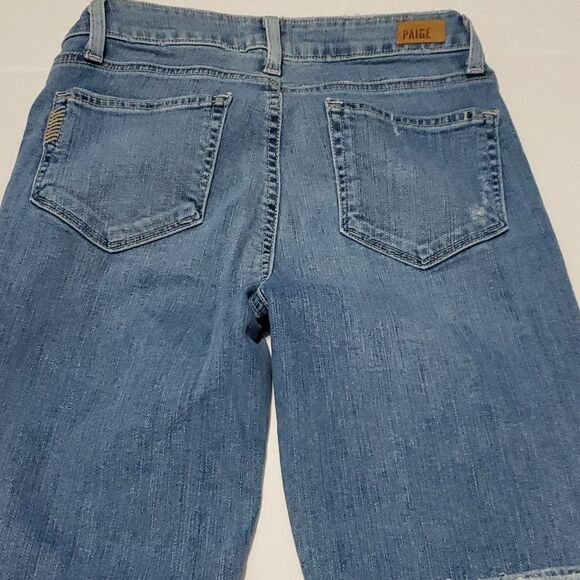 Paige Verdugo Medium Wash Mid Rise Crop Casual Trendy Skinny Jeans W 26 - Picture 6 of 11